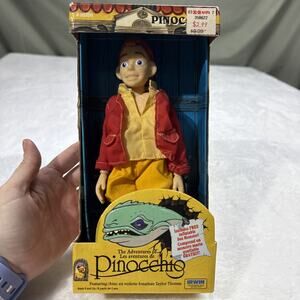Vtg 1996 Equity Toys Adventures of Pinocchio 8" Doll Inflatable Sea Monster B